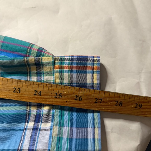Polo Ralph Lauren Mens Plaid Madras Flesh Pony Button Long Sleeve Shirt XXL - Picture 6 of 7
